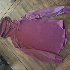 Columbia Maroon Waffle-Knit Pullover Sweater